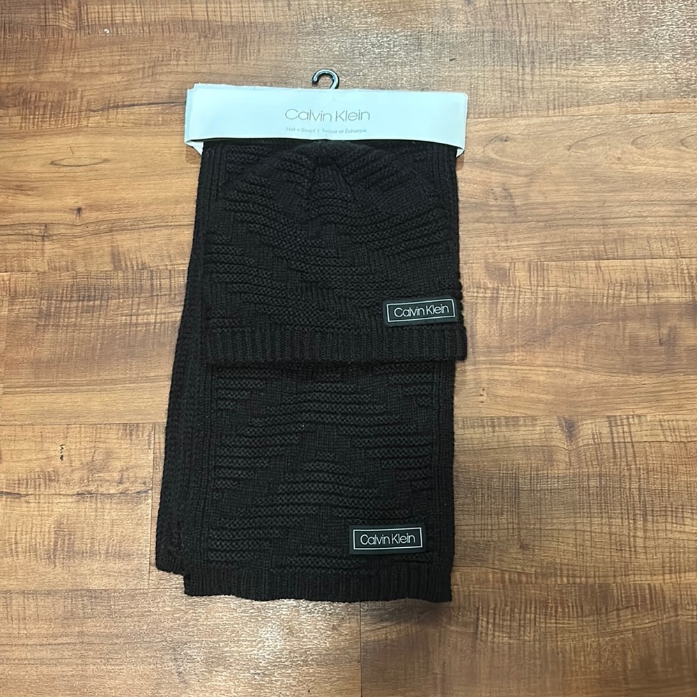 Calvin Klein hat and scarf set